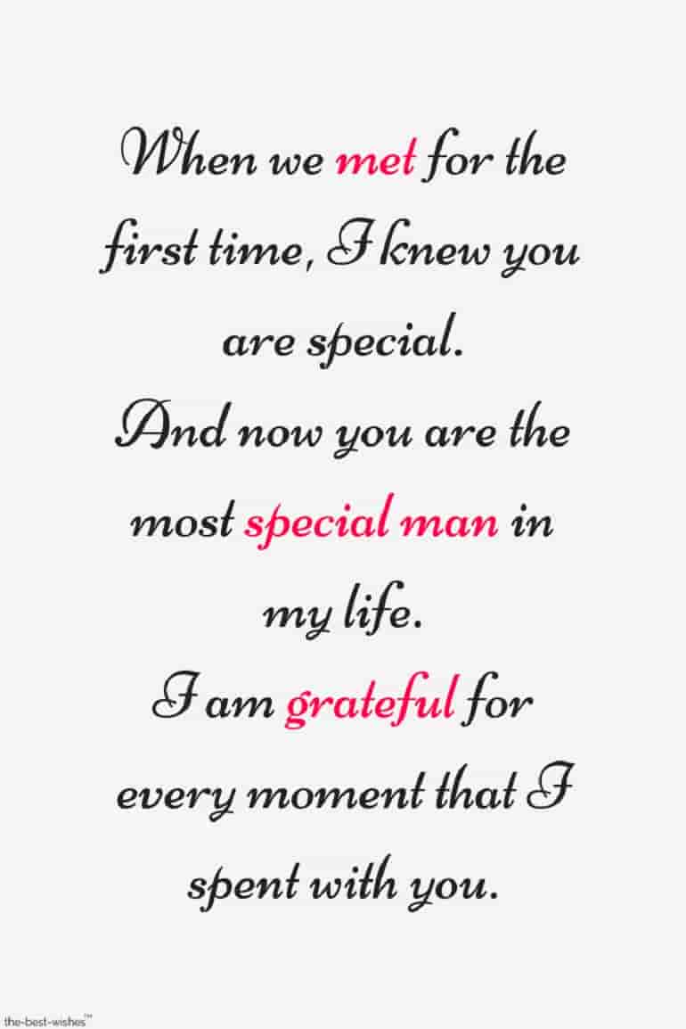 long quote for special man