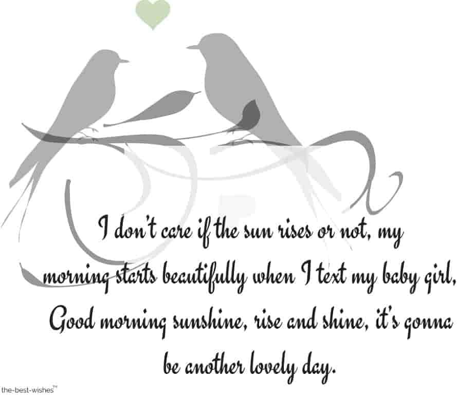 love letter to baby girl with birds
