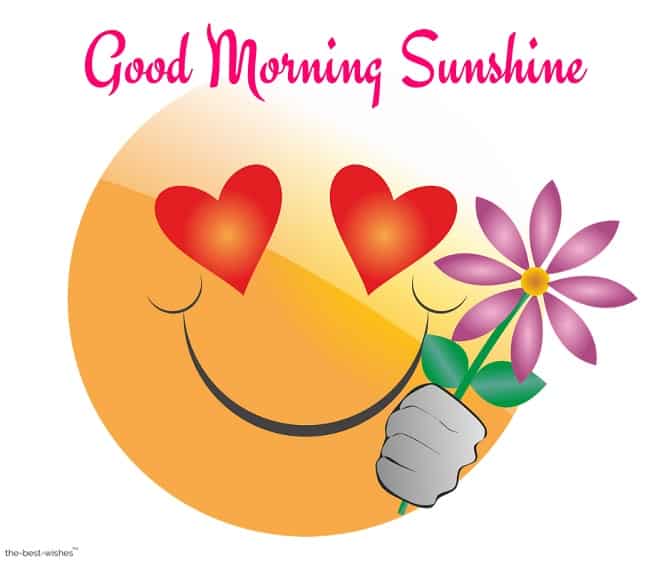 lovely emoji good morning sunshine