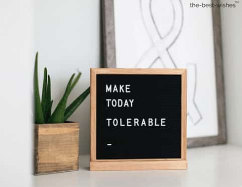 make today tolerable quote
