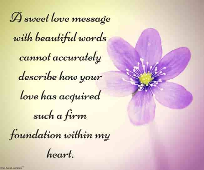 nice text messages for him with lovely flower