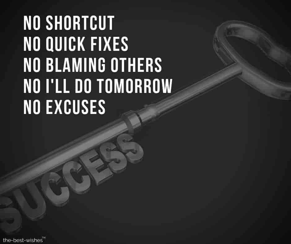 Motivational Quotes on No Excuses Beautiful Image