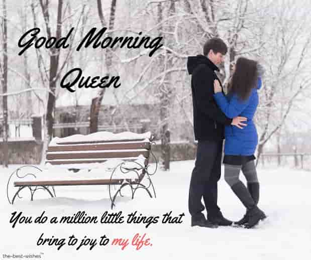 romantic good morning queen msg