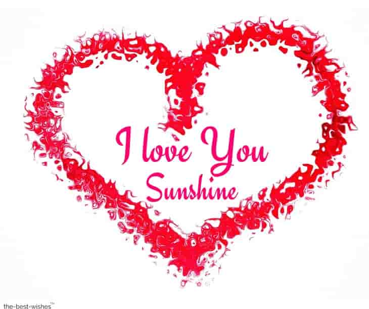 romantic i love you sunshine picture
