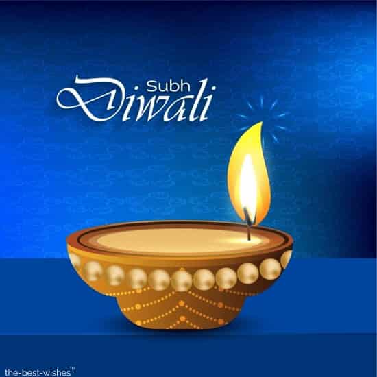 subh diwali with diya image
