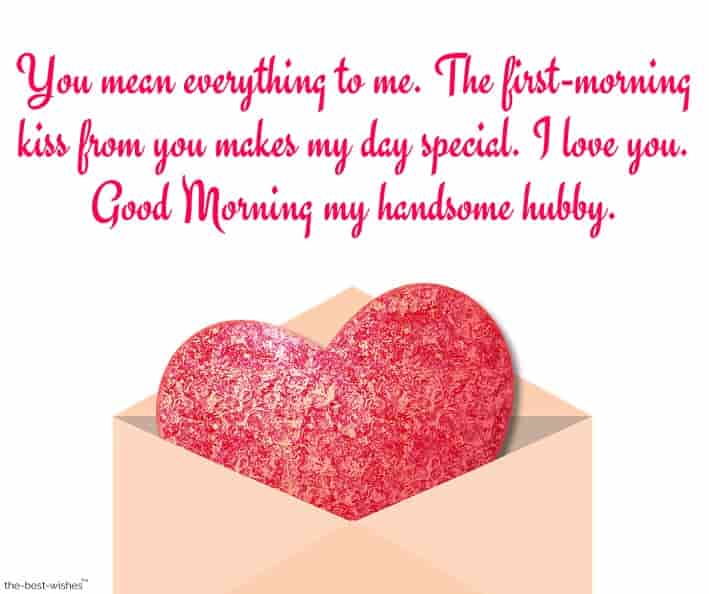 sweet romantic good morning message for husband