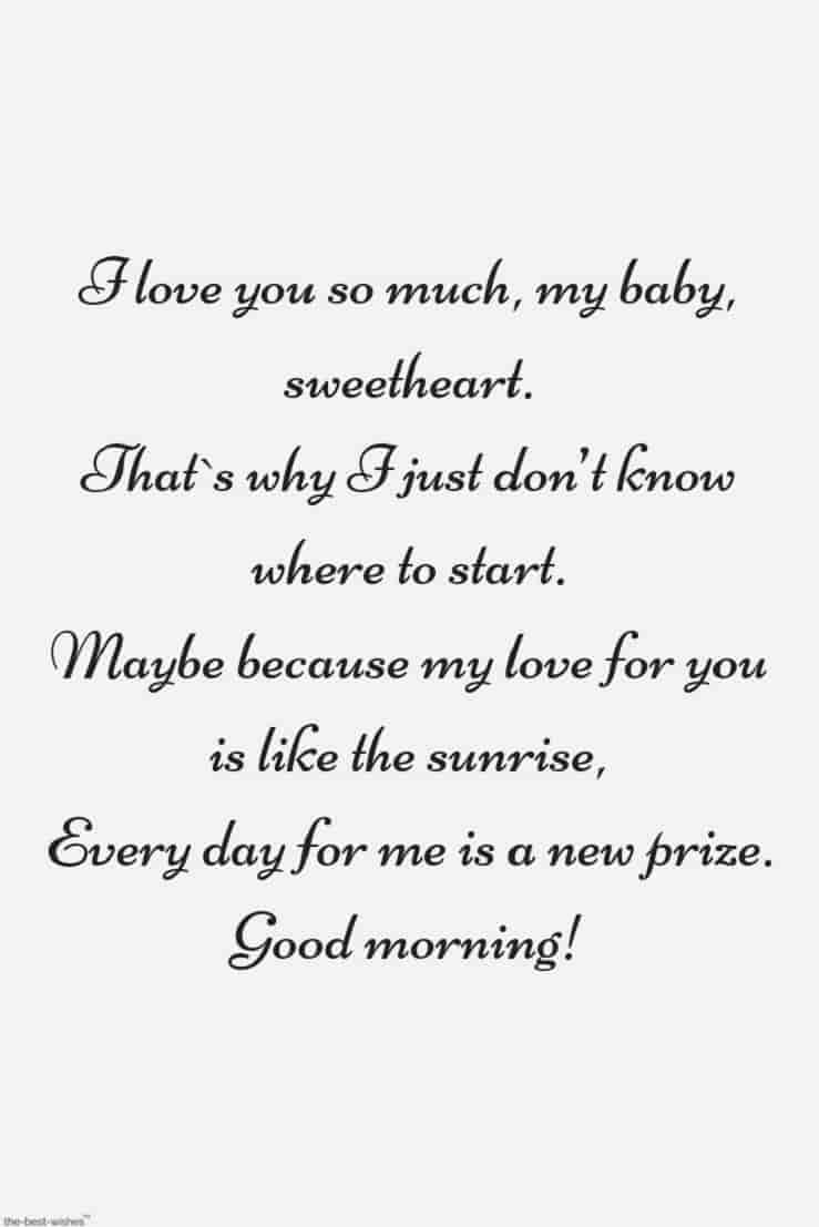 sweet romantic good morning poems for her