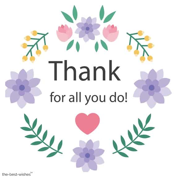 thank you for all you do