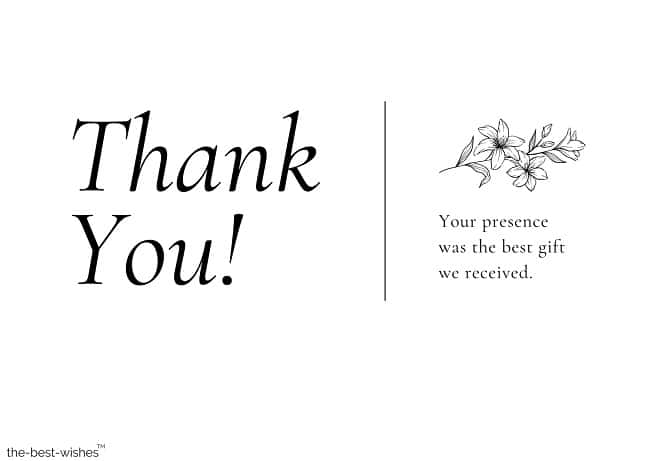thank you message for attending wedding