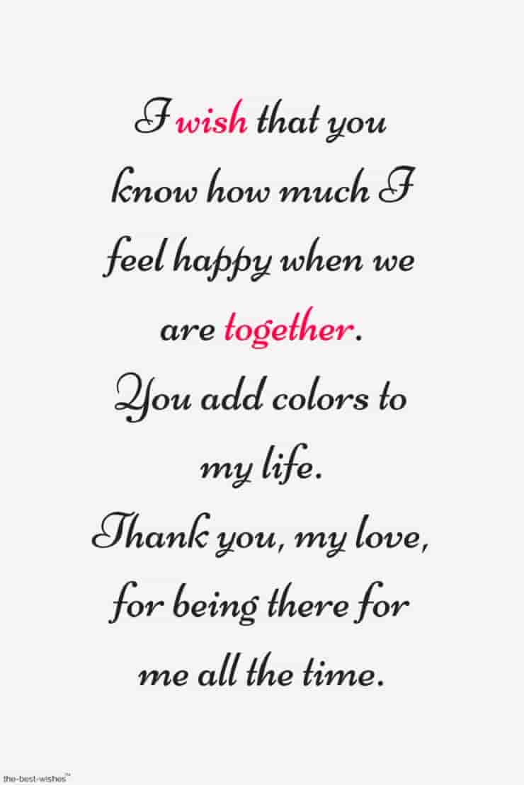 thank you quote for boyfriend