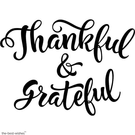 thankful and grateful