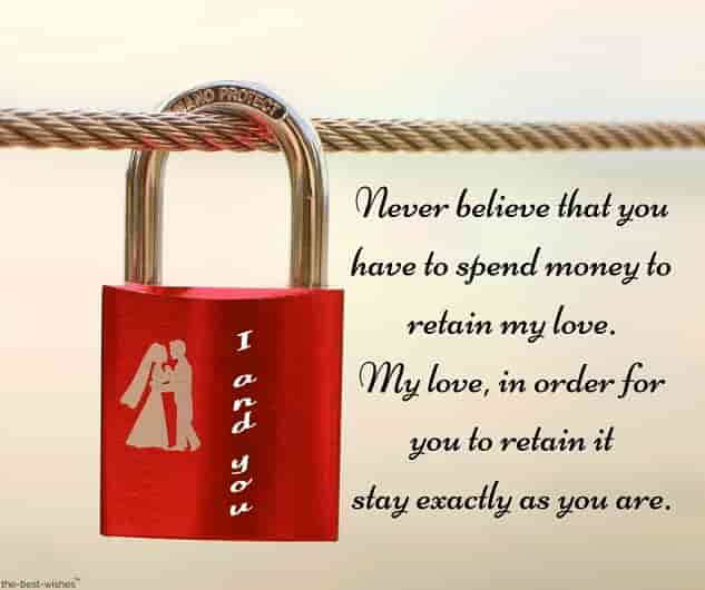 true love message don't need money