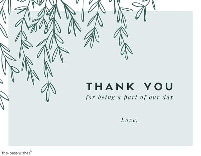 wedding thank you card