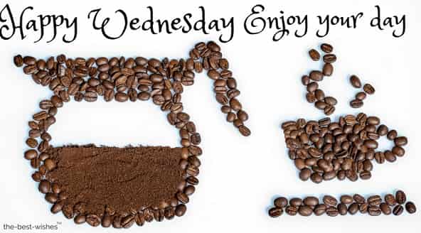 wednesday images with coffee beans