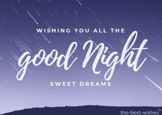 wishing you all good night sweet dreams card